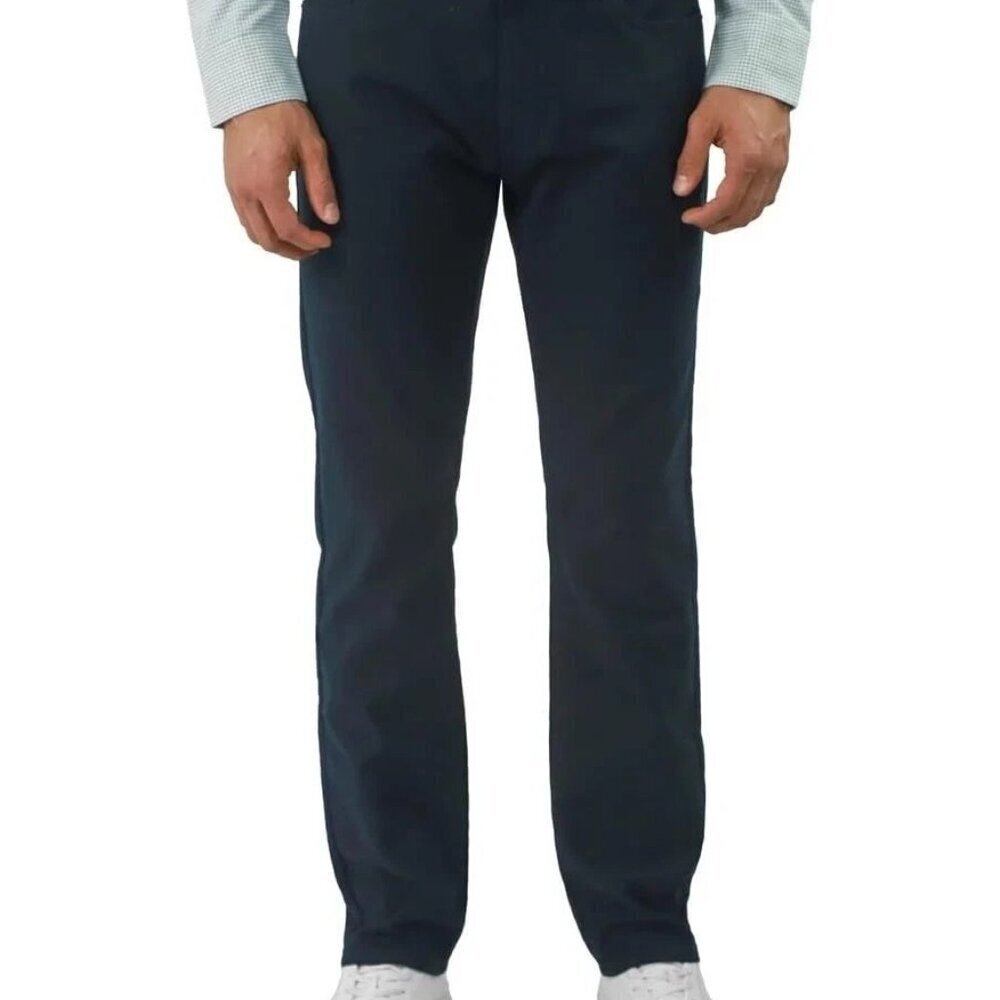 NEW Jachs New York Men's 32x34 5-Pocket Straight Fit Pants Navy Stretch Fabric